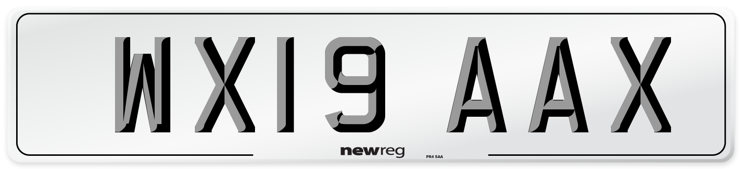 WX19 AAX Number Plate from New Reg